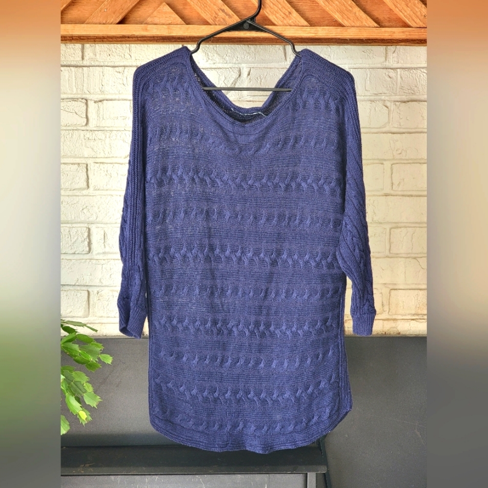 Ralph Lauren Women's Chunky Knit Lightweight Sweater Relaxed Fit Size L